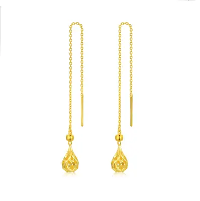 18K Gold Couple Drop Earrings