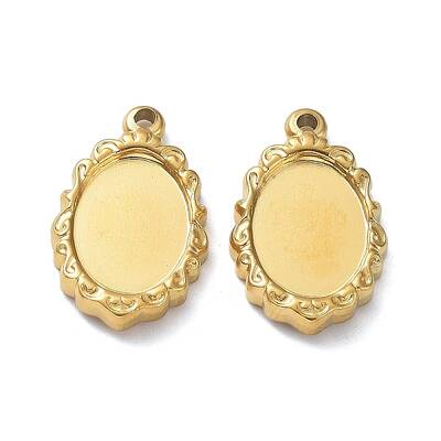 Ion Plating(IP) 304 Stainless Steel Pendant Cabochon Settings