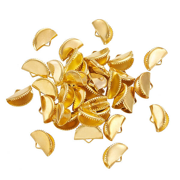 Iron Ribbon Crimp Ends