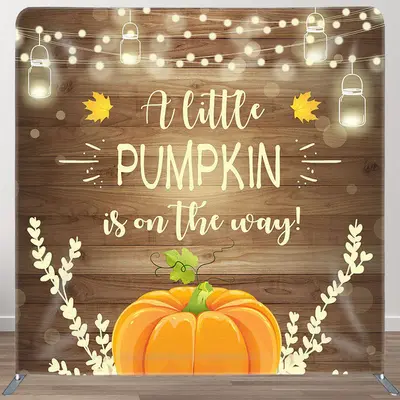 Aperturee Pumpkin Light Fabric Backdrop Cover for Baby Shower - Aperturee