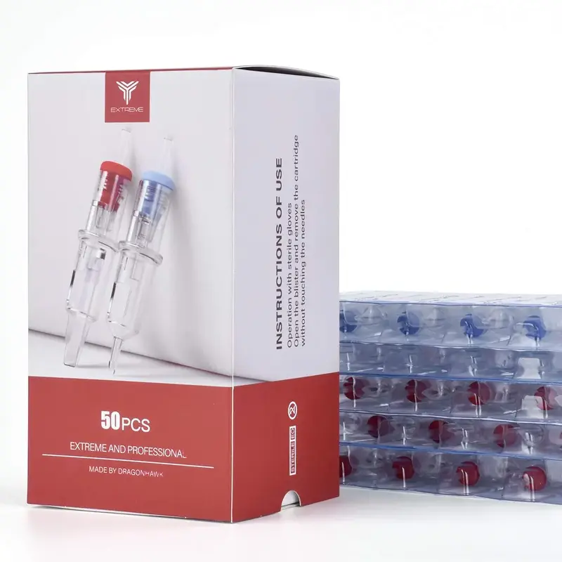 Extreme Tattoo Needles Cartridges 50Pcs Mixed Sizes 1007RM 1009RM 1011RM 1203RL 1205RL