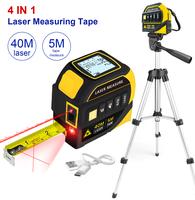 4-in-1 Laser Measure Tool  | 131ft Laser + 16ft Auto-Lock Tape + Digital Level | Type-C Charging & LCD Display | Pro-Grade fo...