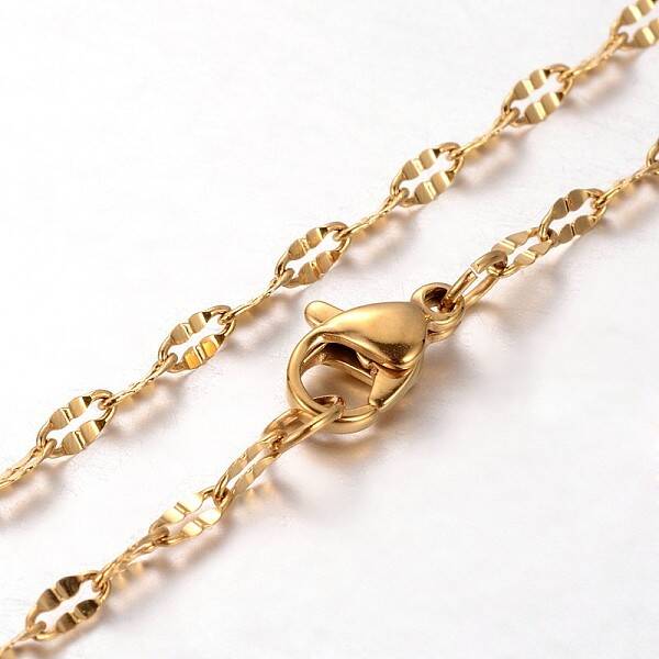 304 Stainless Steel Oval Link Chain Necklaces