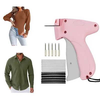 Stitch Gun Quick Clothing Fixer - Tagging Gun for Clothing Micro Stitch-Mini Stitch Gun for Clothing- Includes-5 Needle, Micr...