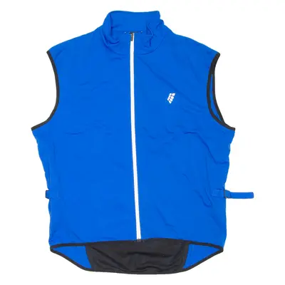 CRANE Cycling Mens Jersey Blue Sleeveless Full Zip L