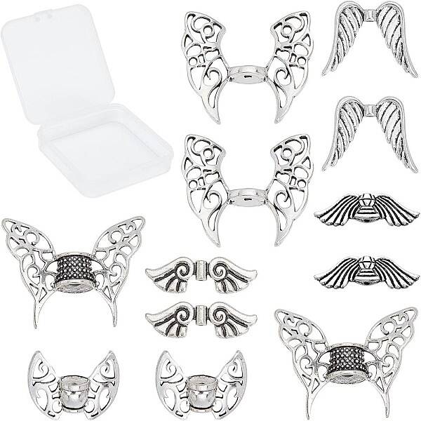 12Pcs 6 Styles Tibetan Style Alloy Beads