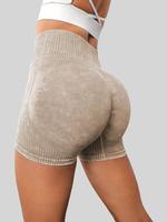 Women's High Waist Sports Skinny Shorts Leggings, Sporty Seamless Breathable Gym Shorts for Workout Gym Yoga, Gym Clothing, G...