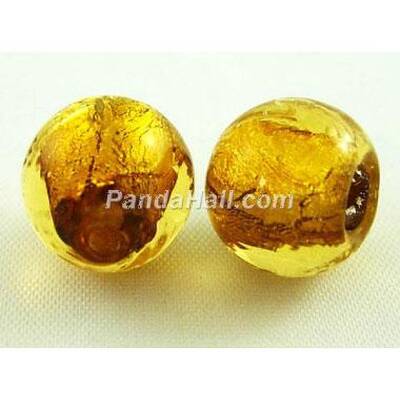 Handmade Silver Foil Glass Beads