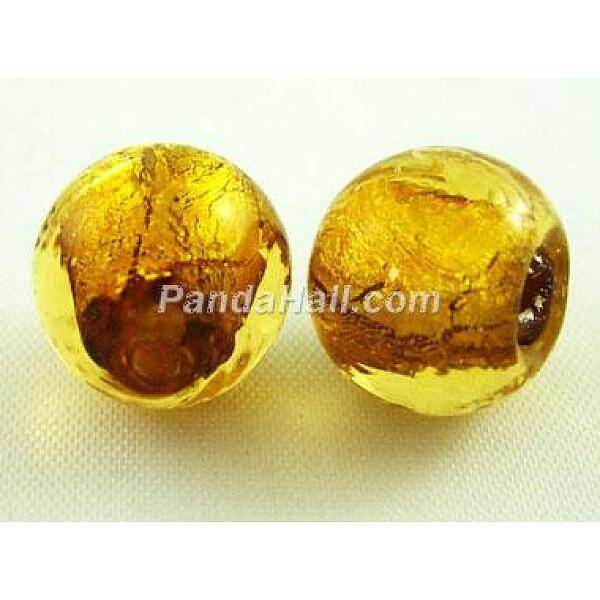Handmade Silver Foil Glass Beads