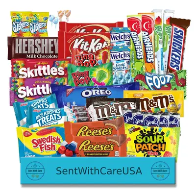 The Ultimate Candy Box Birthday Candy Box - Candy Snack Box College Care Package | Sweet Treats Cookies Gift for Students Sna...