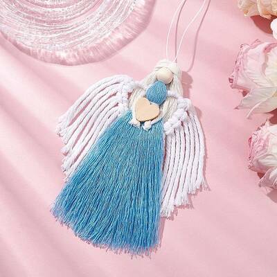 Handmade Macrame Cotton Angel Hanging Ornaments