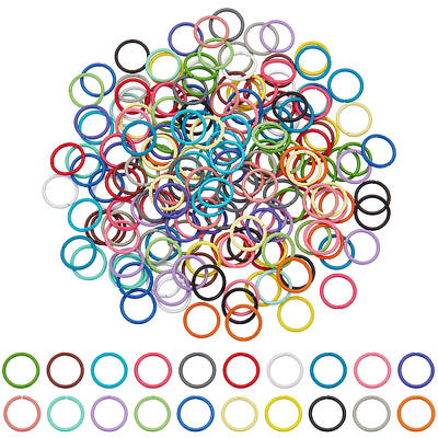 200Pcs 20 Colors Baking Painted Iron Jump Rings