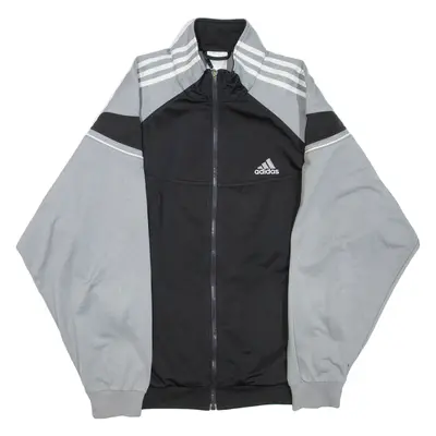 ADIDAS Womens Track Jacket Grey Colourblock L
