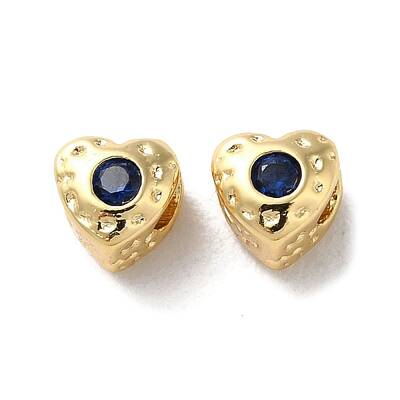 Valentine's Day Brass Micro Pave Cubic Zirconia Beads