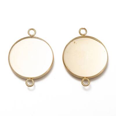 304 Stainless Steel Cabochon Connector Settings