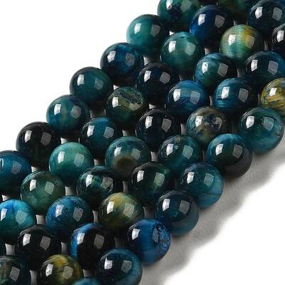 Dyed Natural Tiger Eye Beads Strands
