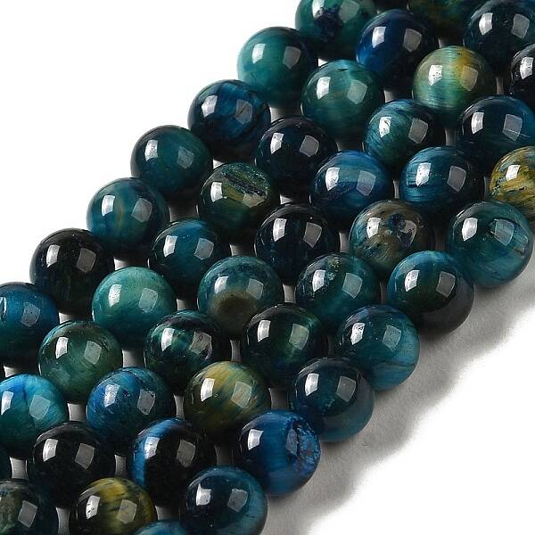 Dyed Natural Tiger Eye Beads Strands