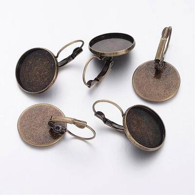 Brass Leverback Earring Findings