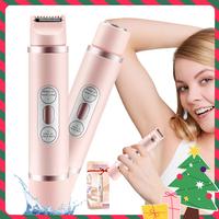 2 in 1 Electric Shaver for Women, Rechargeable Electric Shaver & Accessories for Christmas Gift, Wet and Dry Use Body Trimmer...