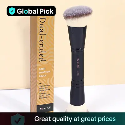 MAANGE Double-ended Makeup Brushes, Multifunctional Cosmetic Brush for Foundation, Blush, Loose Powder, Highlighter, Contour,...