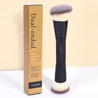 Maange Double-ended Makeup Brushes, Multifunctional Cosmetic Brush for Foundation, Blush, Loose Powder, Highlighter, Contour,...