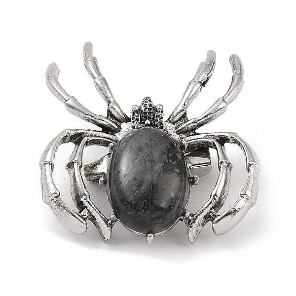 Natural Larvikite Brooches