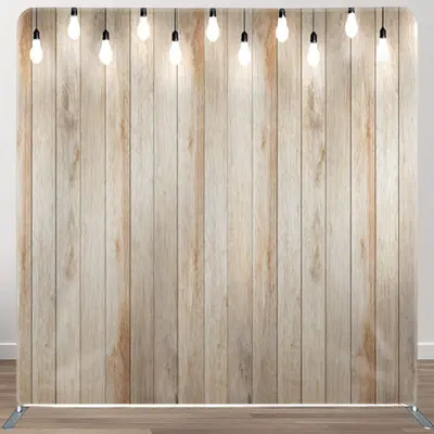 Aperturee White Wood Texture Wall Fabric Party Backdrop Cover - Aperturee