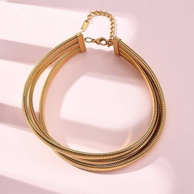 304 Stainless Steel 3-Strand Chain Necklaces