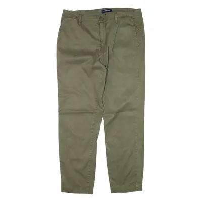 NAUTICA Tencel Ankle Trousers Green Regular Tapered Womens W29 L29