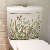 Plants Pattern Sticker, 1 Count Waterproof Sticker for Wall Toilet Bathroom, Wall Decorative Tiles Sticker, Home Decoration D...