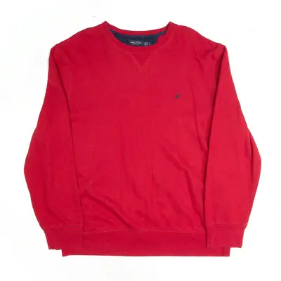 NAUTICA Embroidered Red Sweatshirt Mens XL