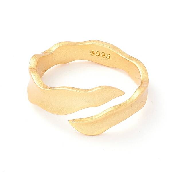 925 Sterling Silver Matte Cuff Ring