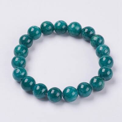 Natural Yellow Jade Beaded Stretch Bracelet