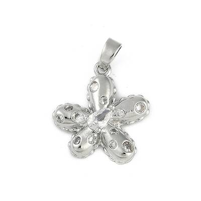 Brass Micro Pave Cubic Zirconia Pendants