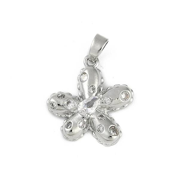 Brass Micro Pave Cubic Zirconia Pendants