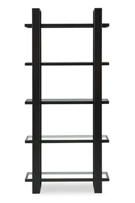 Dark Brown/Black Metal Glass Bookcase - Liang & Eimil Arundel
