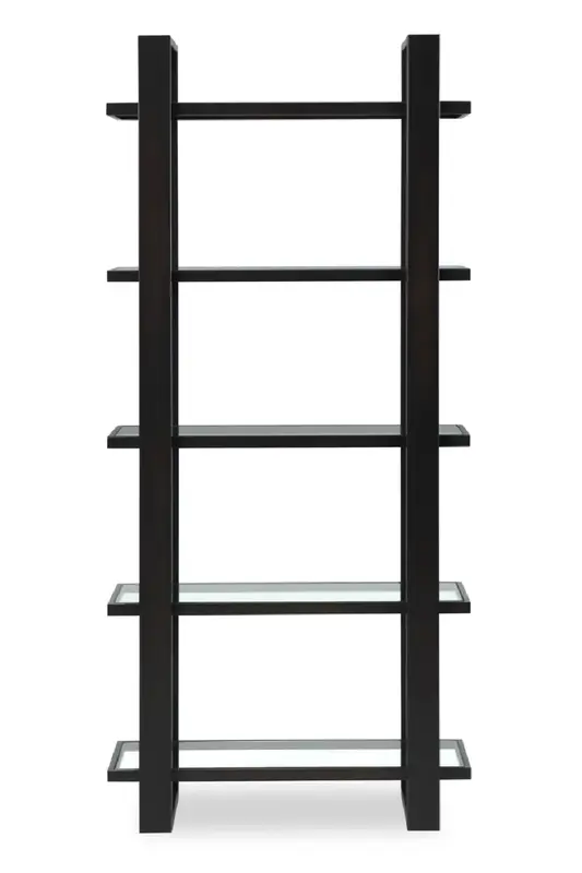 Dark Brown/Black Metal Glass Bookcase - Liang & Eimil Arundel