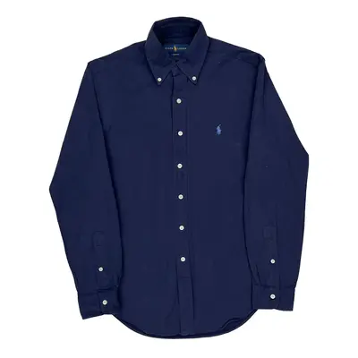 Ralph Lauren Slim Fit Shirt - Small Navy Cotton