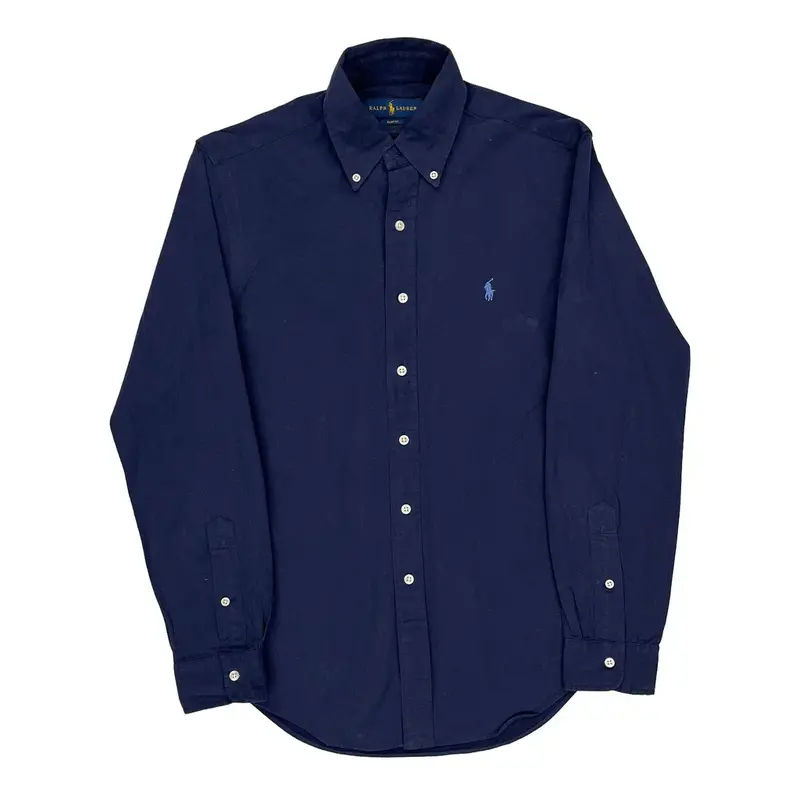 Ralph Lauren Slim Fit Shirt - Small Navy Cotton