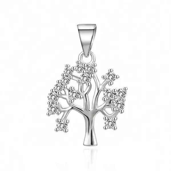 Agato Fascinating Silver Pendant with Zirconia Tree of Life AGH768