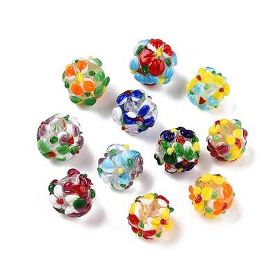 Handmade Two-Tone Lampwork Beads