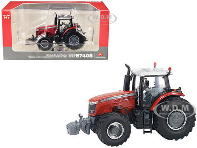 Massey Ferguson 8740 S Dyna VT Tractor Red with Silver Top 1/64 Diecast Model by SpecCast