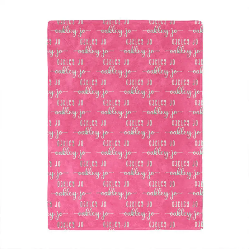 Two Fonts Design Customized Name Blanket Kids Gift - Aperturee