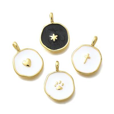 Brass with Enamel Pendants
