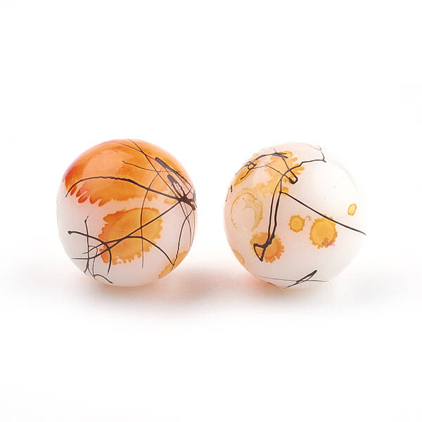 Drawbench & Baking Painted Glass Beads Strands