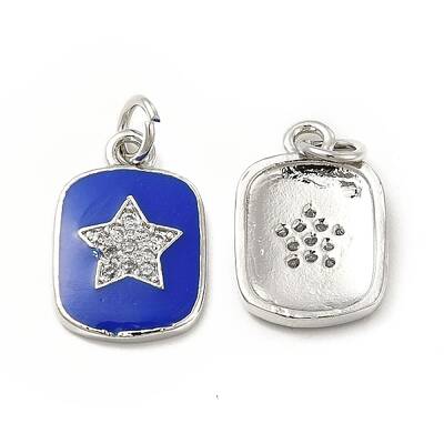 Brass Micro Pave Cubic Zirconia Pendants