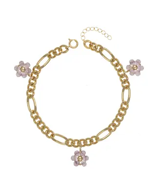Celestine Bracelet | Gemstone: Amethyst | Length: Adjustable 6 - 7 inches | Metal Color: Gold