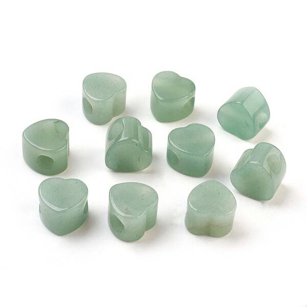 Natural Green Aventurine European Beads