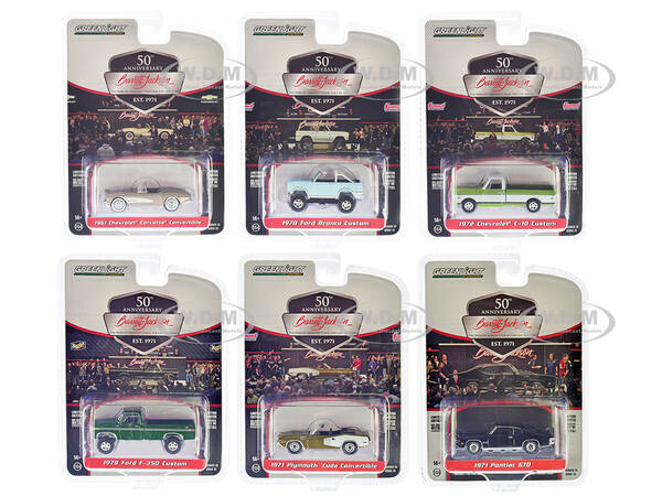 Barrett Jackson Scottsdale Edition Set of 6 Cars Series 13 1/64 Diecast Model Cars by Greenlight