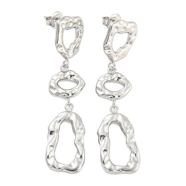 Non-Tarnish Hammered 304 Stainless Steel Stud Earrings